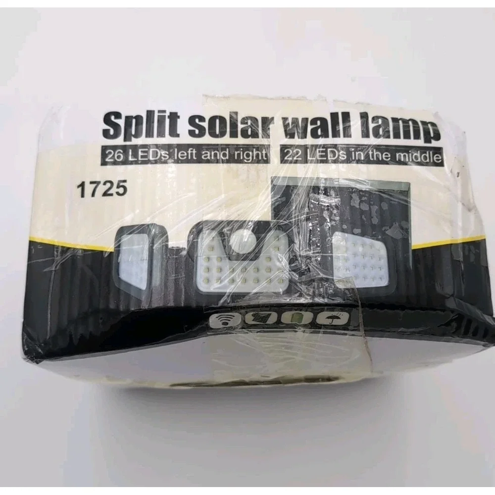 2400 mA Solar Lights Outdoor with Motion Sensor,3 Head 270° Wide Angle Street